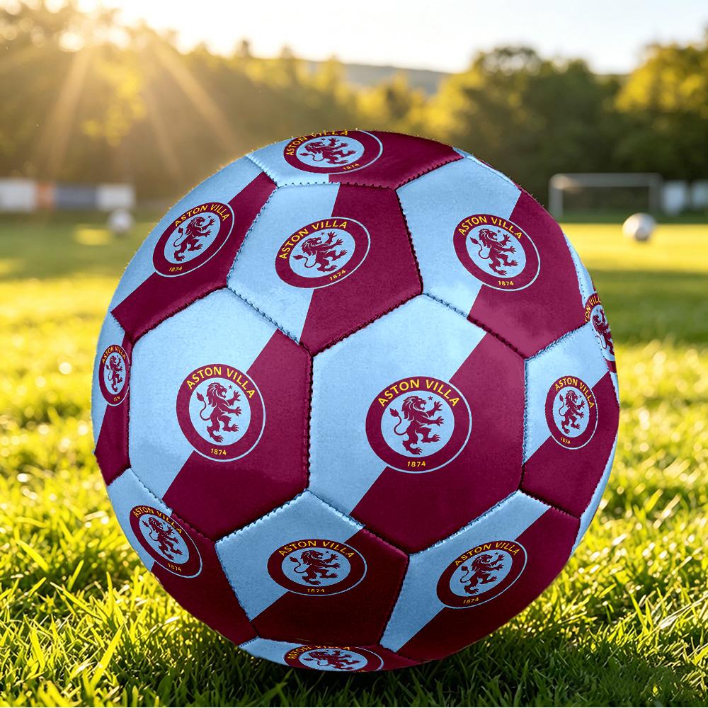 Aston Villa FootballPrinted Size 5 Soccer Ball, Anti Slip Adult Match Football Souvenir for Football Fans