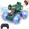 Plastic Remote Control Car Green Blue Stunt Amphibious Launch Water Ball Car Toy Beach Toys