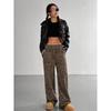 Women's Leopard Print Wide-Leg Casual Pants - Loose, Versatile, Long