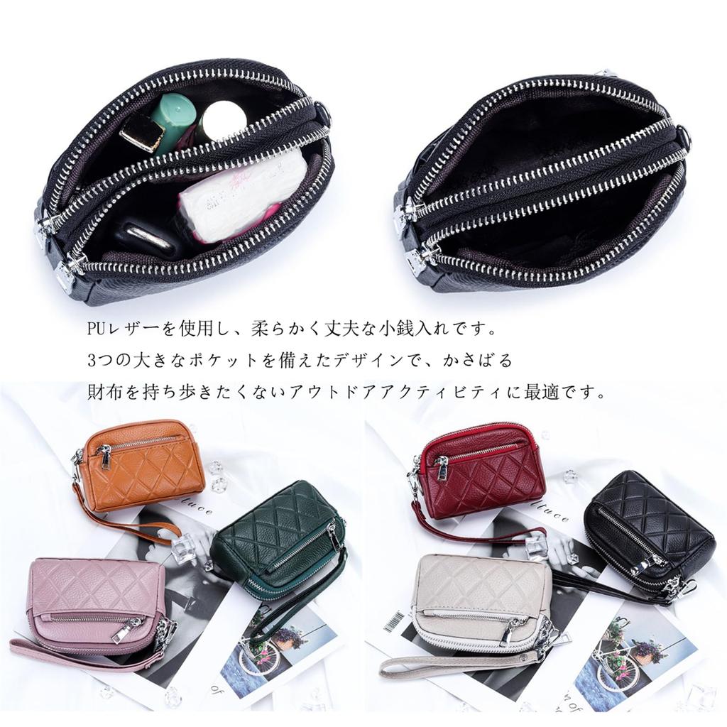 YONGO Coin Case, PU Leather Clutch Bag for Women, Large Capacity Wallet, Pouch, Compact Coin Purse, Mini Wallet, Small Item Storage, Card Slots,