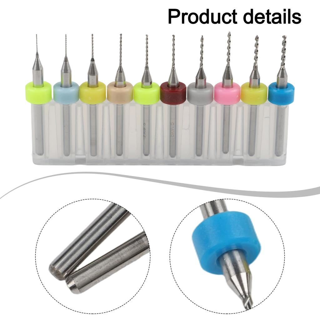 0.3-1.2MM PCB Drill Bit 10 Pcs/set Accessories Drill Bits