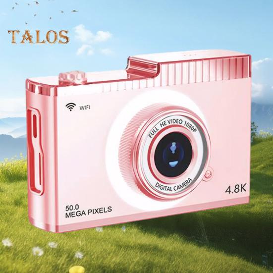 Fotocamera digitale con doppio obiettivo, display IPS, messa a fuoco automatica, zoom, anti-vibrazione, ricaricabile, condivisione wireless, fotocamera selfie Wi-Fi