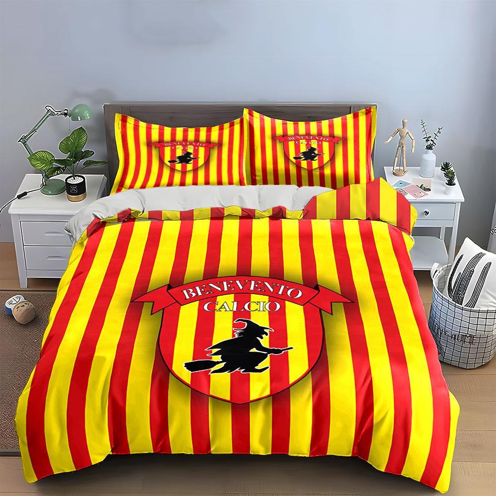 Witch Emblem Red Yellow Stripes Bedding Duvet Cover Set Duvet Cover Pillowcases  (1*Duvet Cover 2*Pillowcases, without duvet insert)