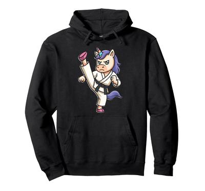 Unicorn Karate Martial Arts Instructor Taekwondo Enthusiast Hoodie