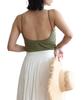 Yours Simple Camisole with Size BFXU1747 Cups, Amphibious, Women's, S, Khaki,