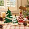3 Rustic Wooden Christmas Tree Tabletop Decorations for Holiday Home Decor