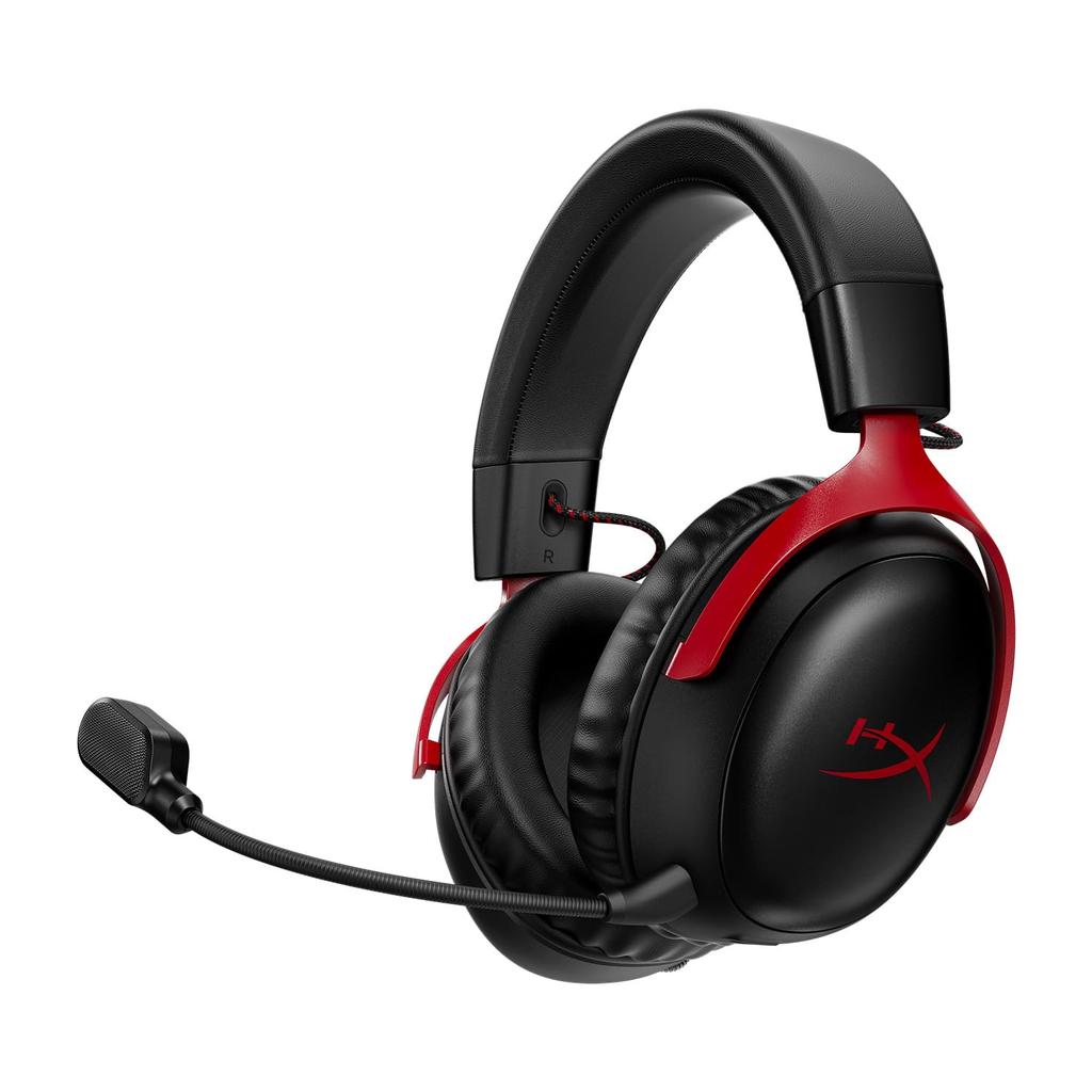HyperX Cloud III Wireless Gaming Headset with DTS Spatial 53mm Cloud II for Xbox Nintendo and Mobile HeadphoneX Audio, Drivers, Comfort, Black-Red,