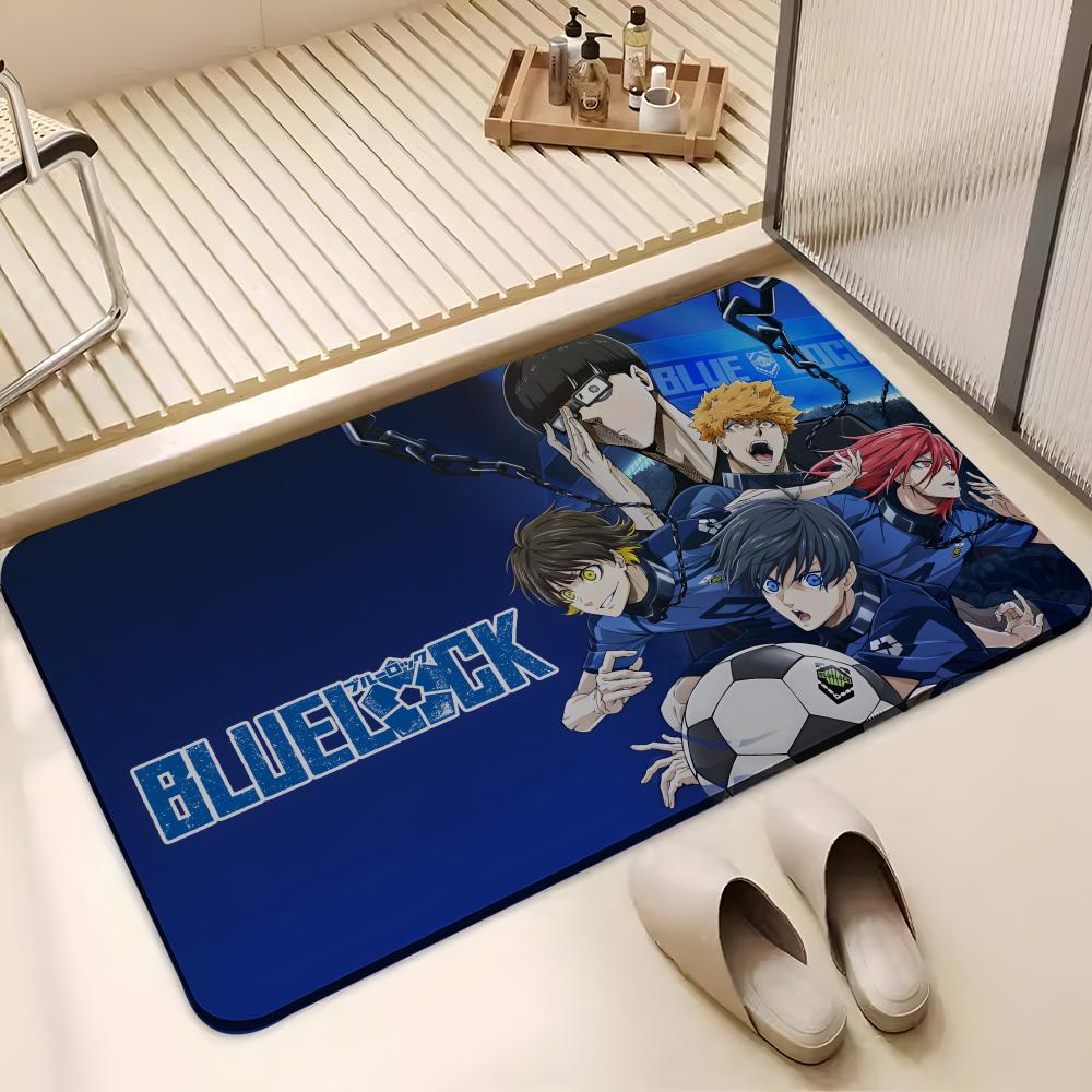 ANIME B-Bachira Meguru Floor Mat Absorbent Floor Mat Non-Slip Entrance Rug for Bathrooms Restrooms and Toilets