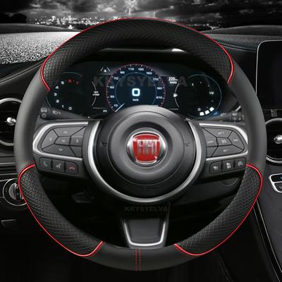 PU Deri Araba direksiyon kılıfı 38 cm 15 "Fiat Tipo Fullback Strada Toro Doblo Freemont Bravo Stilo Otomatik