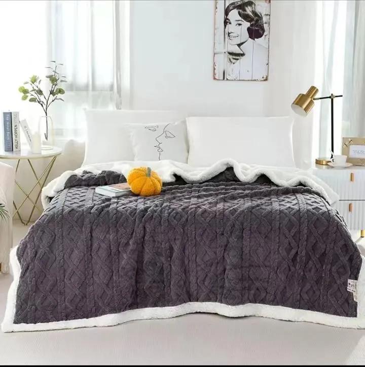 Double Blanket, Artificial Velor, Alpaca, 220x200 Cm