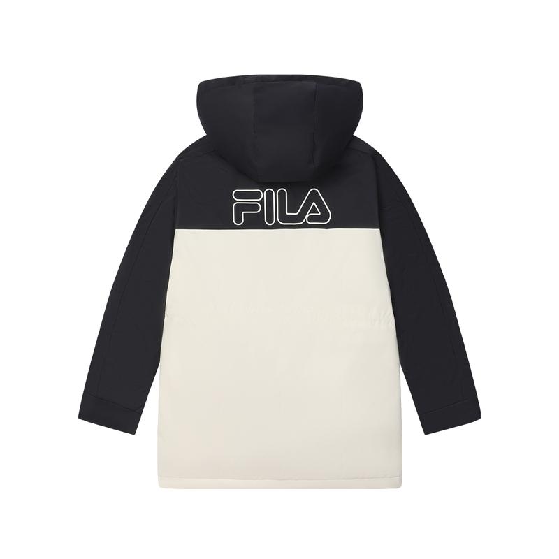 FILA Original Warm Casual Versatile Hooded Down Jacket Women outerwear Fresh-Milk-White F11W449901FIV