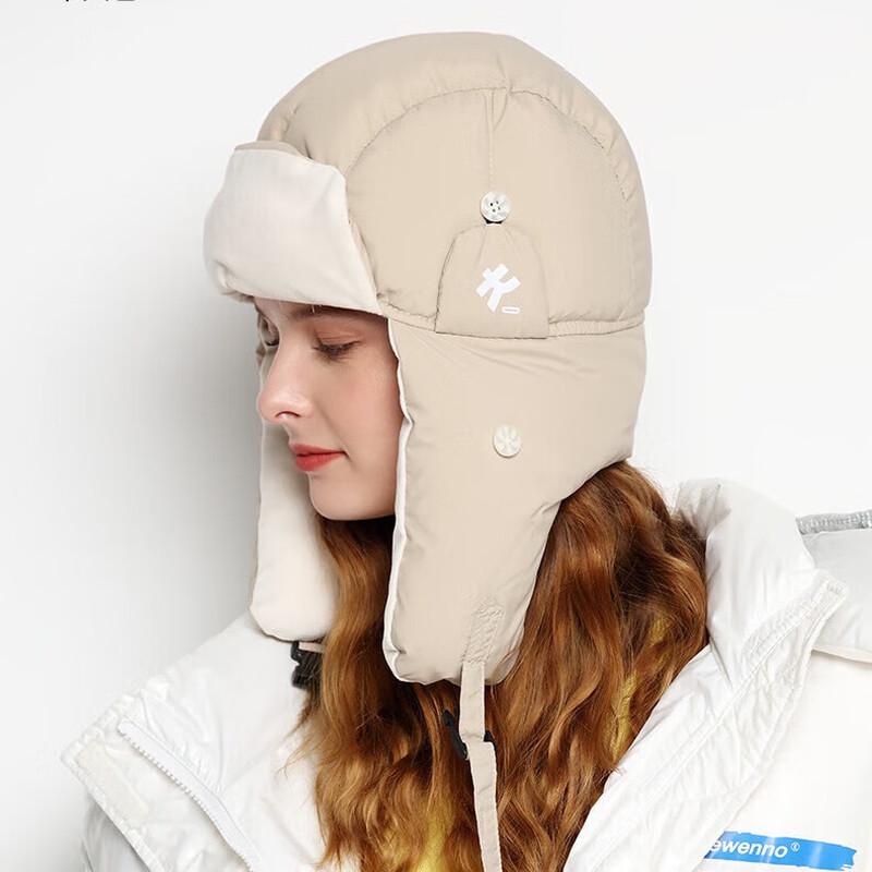 Kamon Ветрозащитная шапка-ушанка с белым гусиным пухом KM-5115 58-60cm