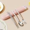 Portable Spoon Fork Chopsticks Set Cat Paw Travel Tableware Set Stainless Steel Cutlery Set  Travel