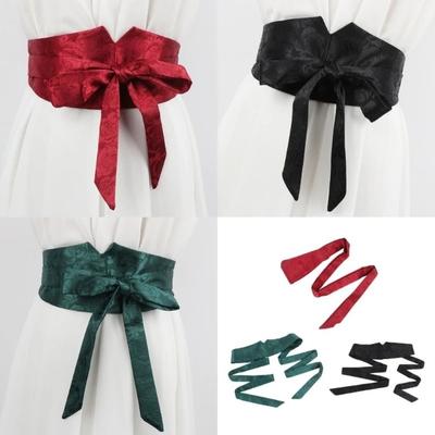 Ceinture Gaine Large Imprimée Rétro Ceinture Cravate Vêtements Traditionnels Chinois Bretelles Décoratives Pour Robe à Nouer Robe à Bretelles