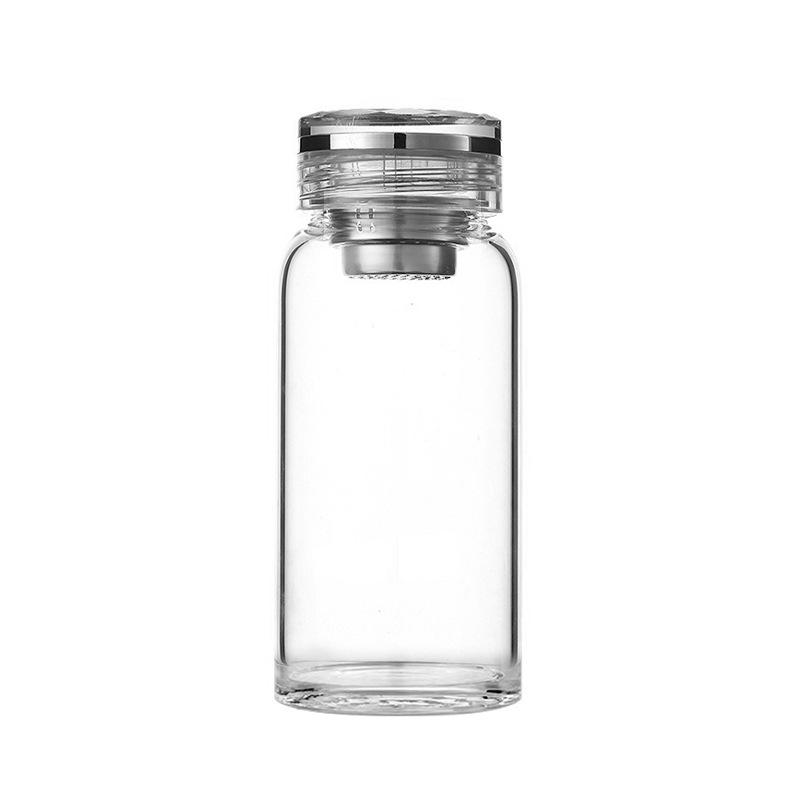 Premium High-Value Borosilicate Glass Tea Cup: Elegant Single-Layer Design for Women with Tea and Water Separation Feature.
