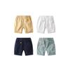 Boys' Pocket Shorts Summer Solid Color Pants Children's Casual Shorts Kids' Low-Waist Mid-Length Pants
