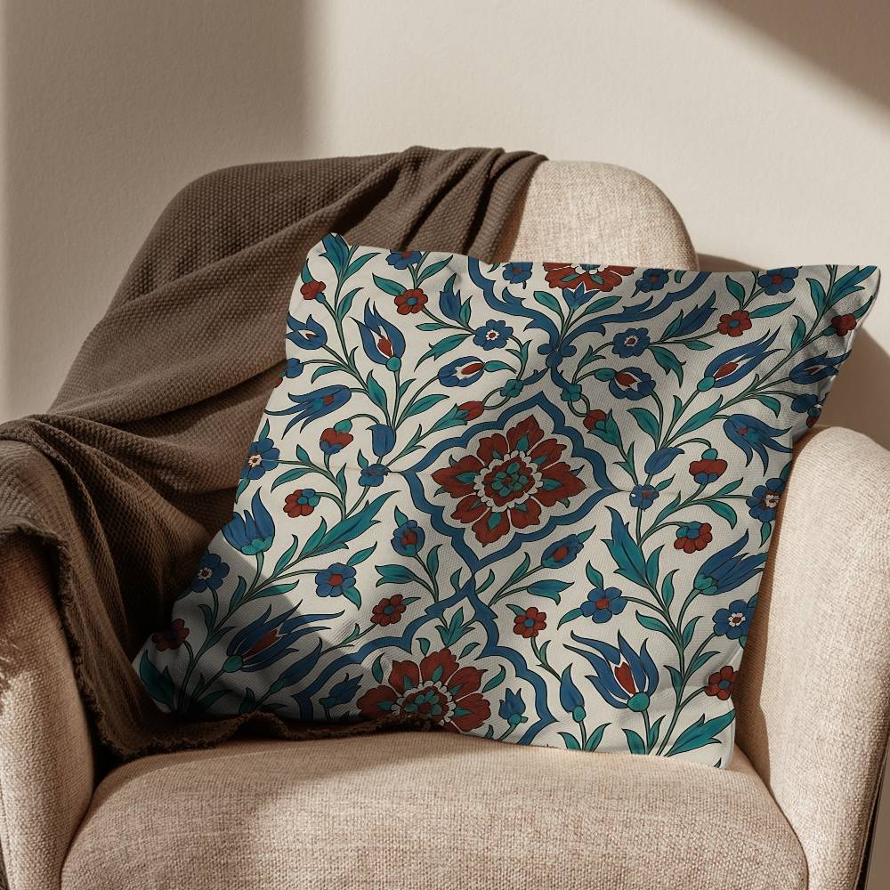 Art Iznik Tile Patterns pillow cover living room sofa cushion cover bedroom room bed pillow cover home decoration
