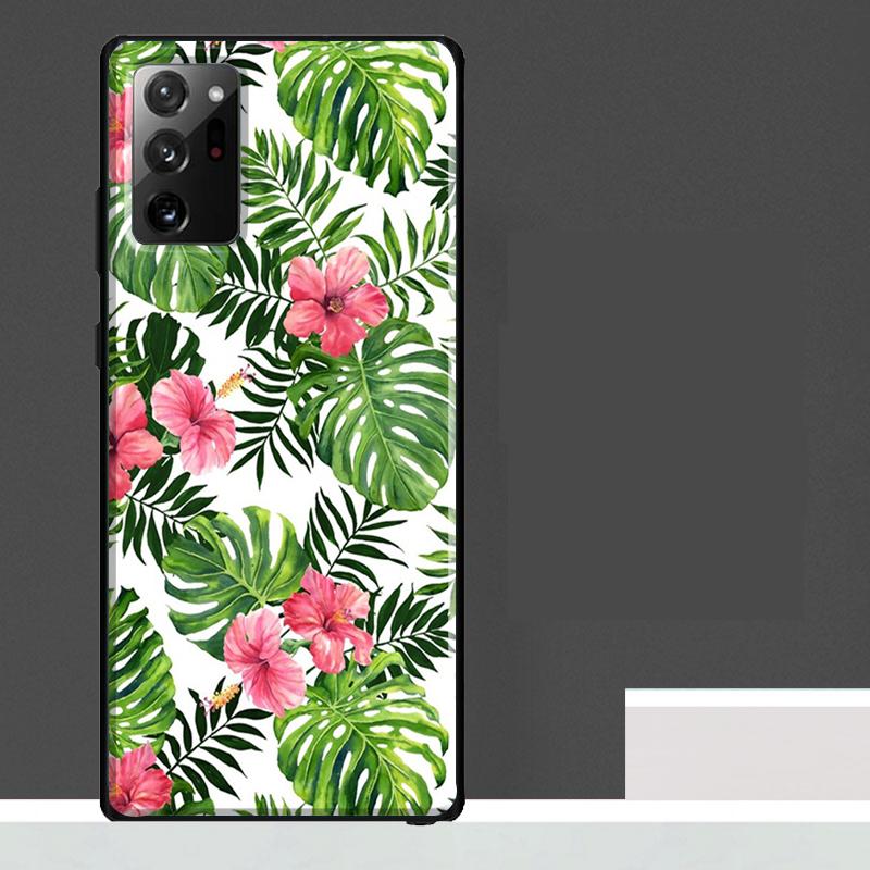 Tropical Monstera Leaves Case For Samsung Galaxy S23 S24 S25 Ultra S9 S10 S20 S21 S22 Plus S23 FE S25 FE Phone Cover