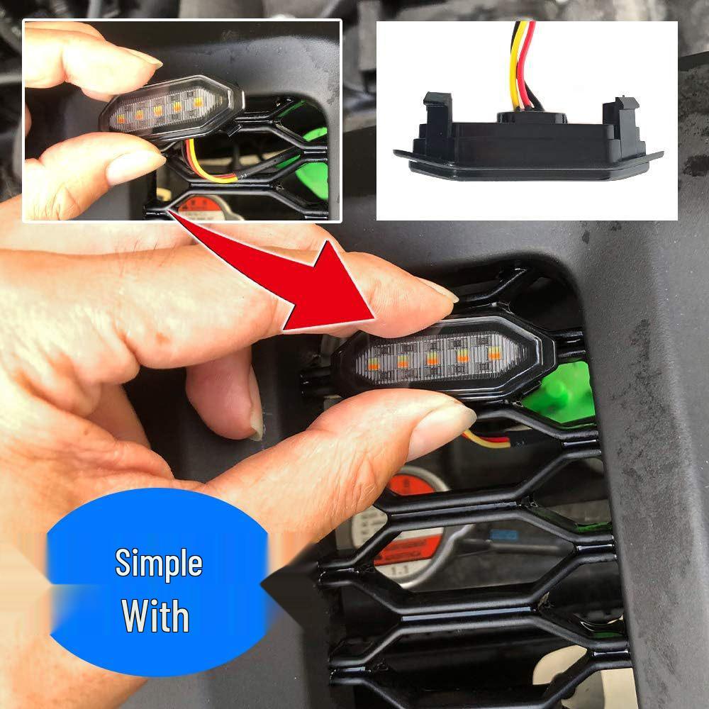 Geeignet für Low-Profile-Mods, diese weißen und gelben zweifarbigen LED-Grillleuchten sind für die neuen Jimny JB64/JB74 Modelle konzipiert.