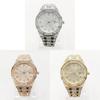 Hip Hop Mc Style Quartz Watch With Calendar And Steel Band For Casual Wear