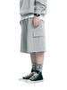 OURPOCKETS Cargo Pocket Sweat Half Pants (Grey)
