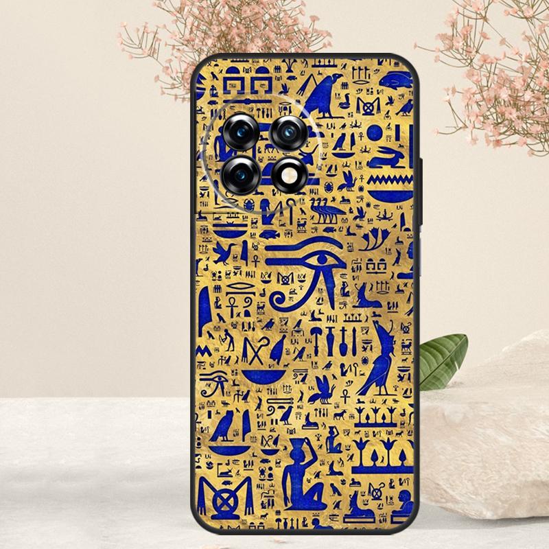 Ancient Egyptian Hieroglyphic Case For OnePlus 10T 8T 9R 10R 12R 8 9 10 Pro 11 12 OnePlus Nord 3 CE 2 Lite N10 N20 Cover