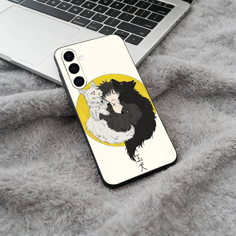 Megumi Fushiguro-J-Jujutsu- K-aisen Black Soft Silicone Phone Case for Samsung Galaxy A73, A71, A72, A70, A53, A52, A51