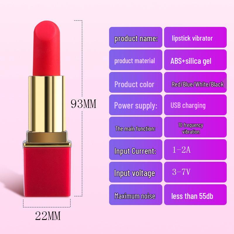 Women's Mini Lipstick Vibrator - Small AV Stick with Magnetic Attraction for Personal Pleasure