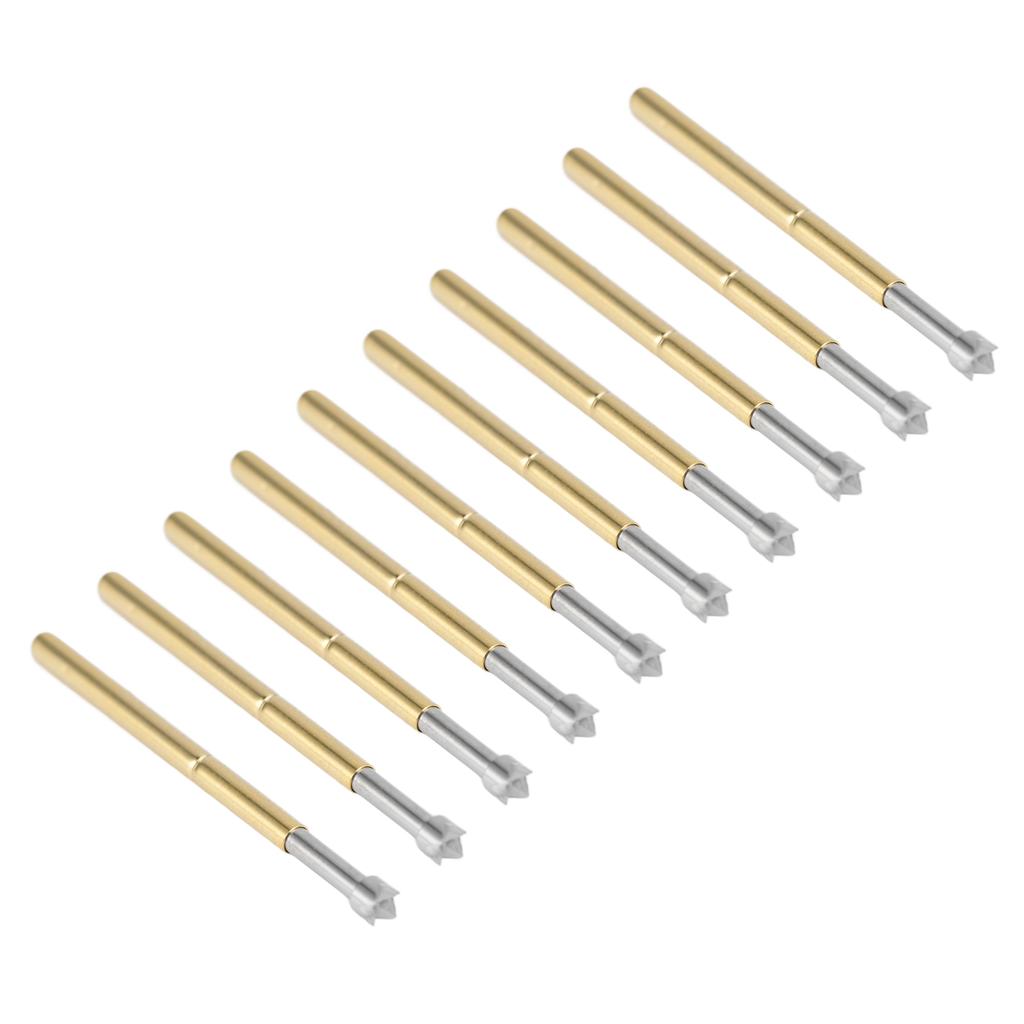 100pcs Pogo Pin Q Head Type 4 Claws Brass Stainless Steel Material Easy Replaceable 5A Rated Current PCB Testing Pins