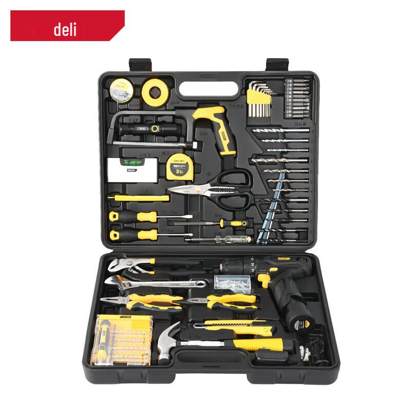 Deli 12V Cordless Brushless Drill 85-Piece Set CN plug (adapter included)
