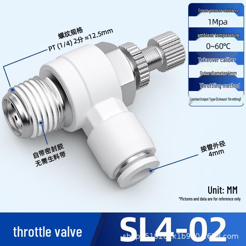 Zhuoji Adjustable Speed Control Throttle Valve SL 6 8 01 02 M5
