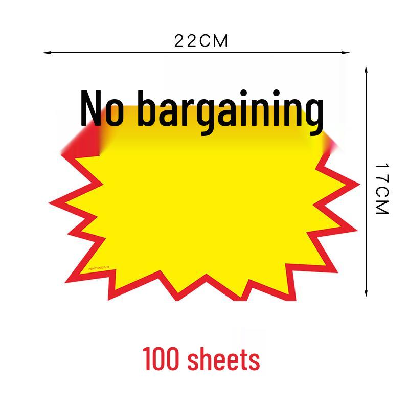 Extra Large Price Tag Promotion Card for Supermarket Displays