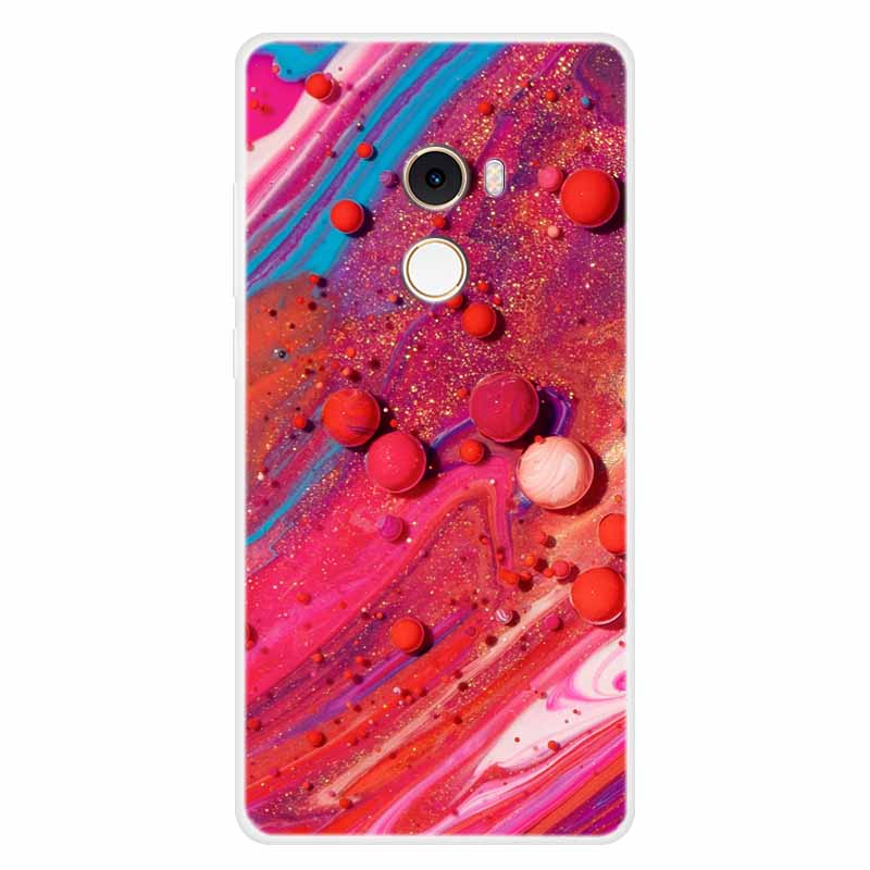 For Xiaomi Mix 2 Case Luxury Soft Silicone Back Cover Case For Xiaomi Mi Mix2 MDE5 Coque TPU Cartoon Bumper Funda Cute Shell