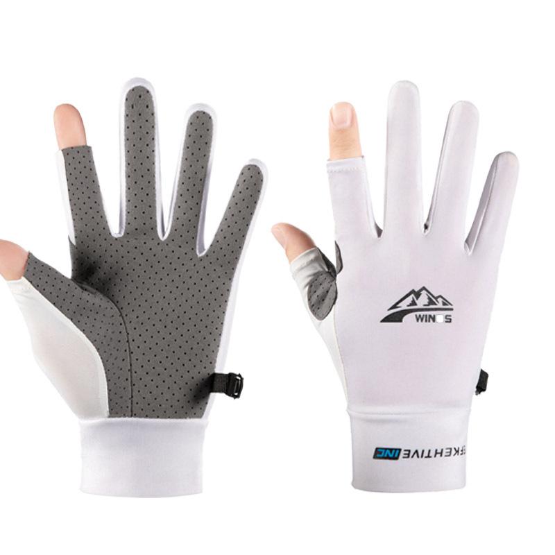 

Cycling Gloves Breathable Thin Design Outdoor Sports Hiking Fitness Driving Anti Slip Touch Screen L белый