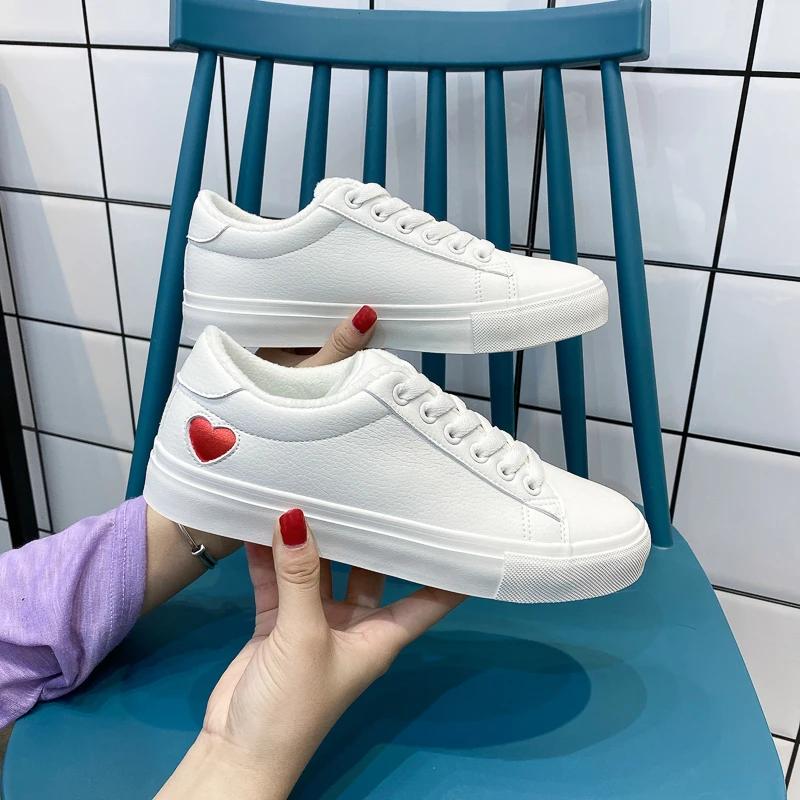 spring autumn Female Women Sneakers Fashion Breathble Vulcanized Shoes Cute Cartoon Up Casual White Women Shoes Zapatos De Mujer