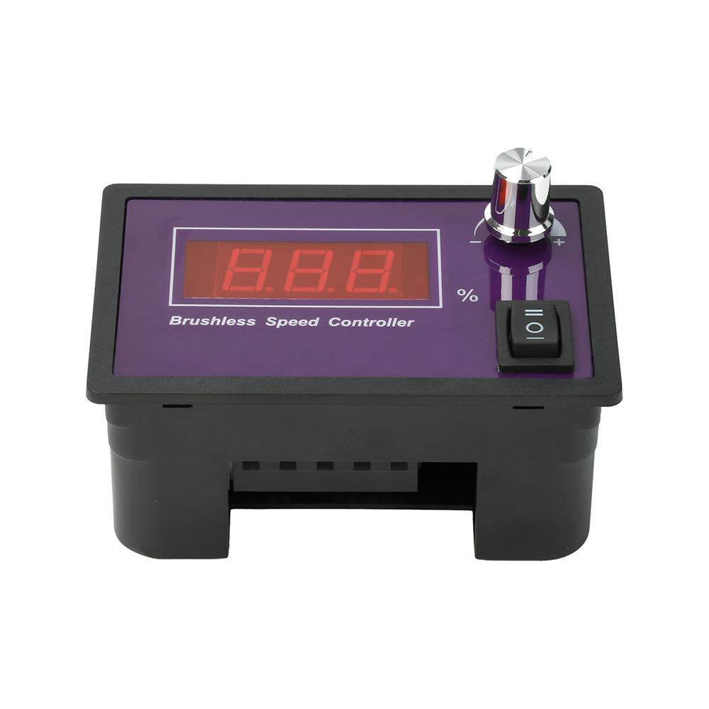 

DC 10-55V 15A Brushless DC Speed Controller Three-Phase Hall-Sensor-Free Controller Forward/Reverse фіолетовий