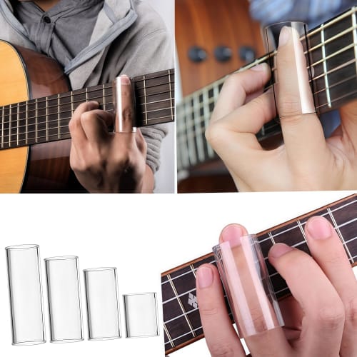 The ultimate guitar slides, 2-piece set, guitar finger slides, guitar slide tone bars, slides, glass bottlenecks, 70 x 25mm