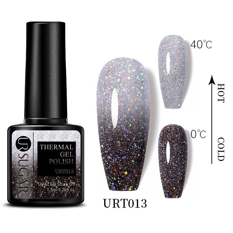 UR SUGAR Temperature-Change Gel Nail Polish: Japanese Gradient, Glitter, Long-Lasting, UV/LED.