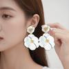 Earrings Spring and Summer Color Spray Paint Flower Multi-layer Women's Temperament Earrings New