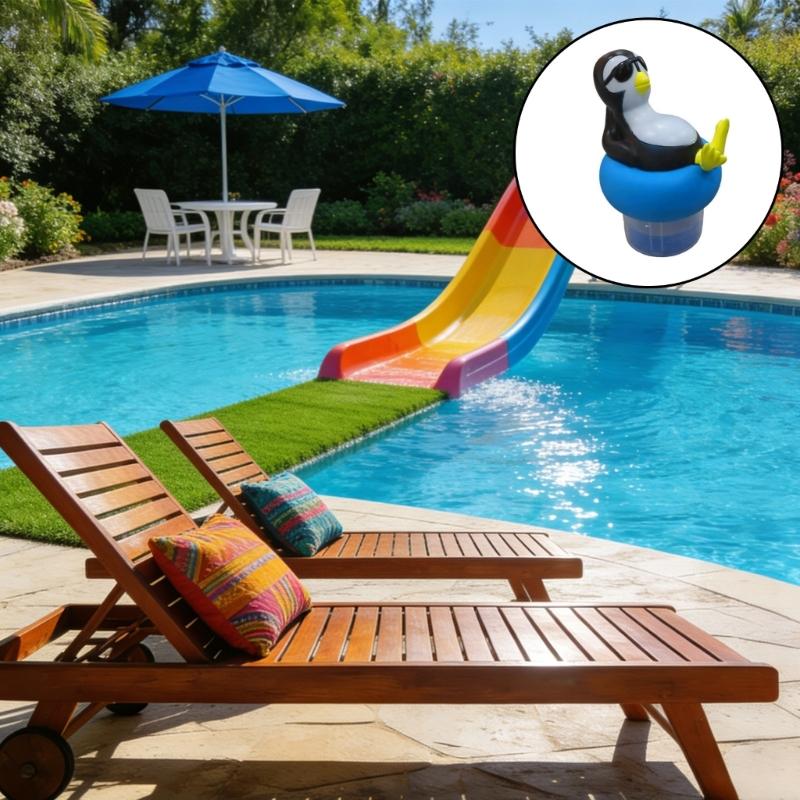 Easy Rotating Floating Chemical Dispenser For Chlorine Tablets With Foldable For Space Saving Storage Convenience