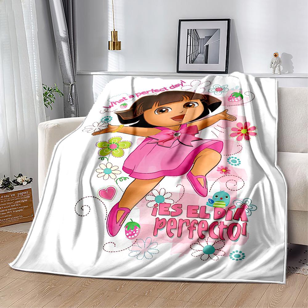 Dora Explorer Blanket Durable Comfort Suitable for Office Sofa Picnics Four Seasons Multipurpose Warmthful Decor Best Holiday Gift for Friends Family