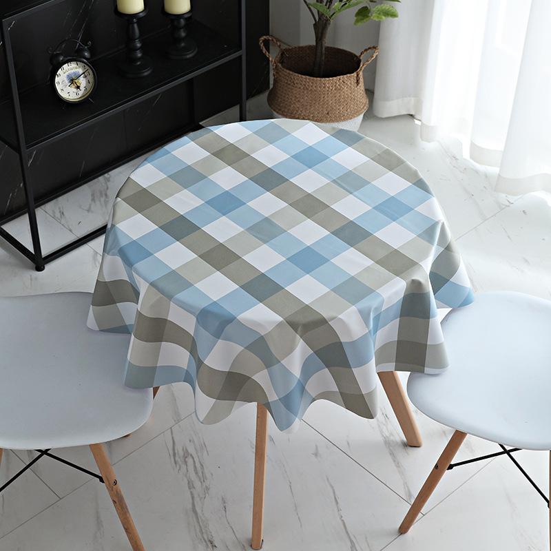 Round Table Tablecloth Pvc Dining Table Cloth Waterproof, Oil-Proof, Anti-Scalding And Leave-In Household Coffee Table Small Round Tablecloth