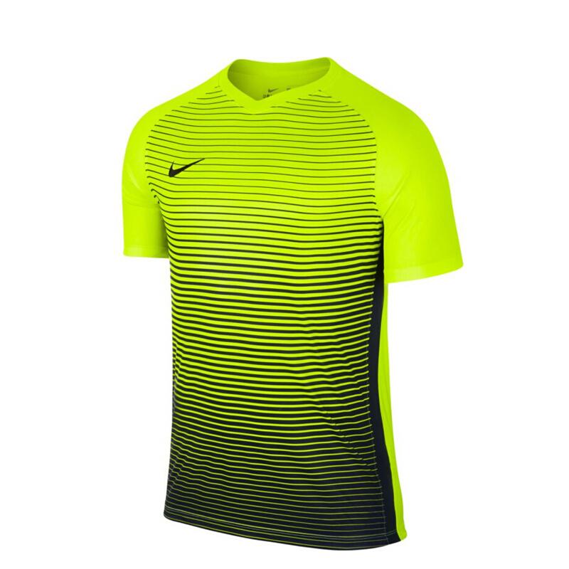Nike T Shirts Men s Neon Green V Neck Moderate AO2374-702 M
