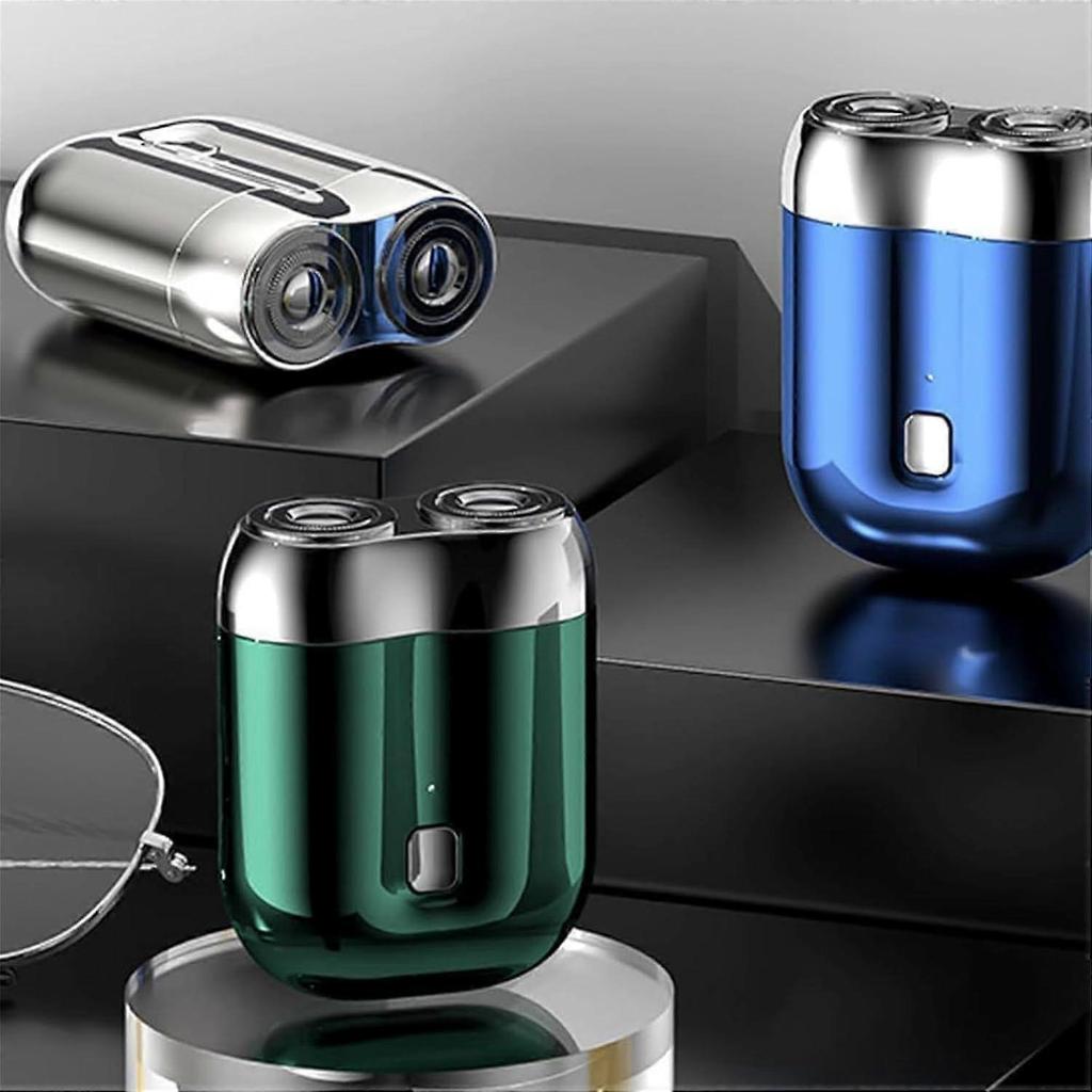 2026 Latest Model Mini Dual-Head Electric Shaver, 2026 New Upgrade Pocket Shaver USB Mini Shavers for Men, Washable Double Head Razor, Rec