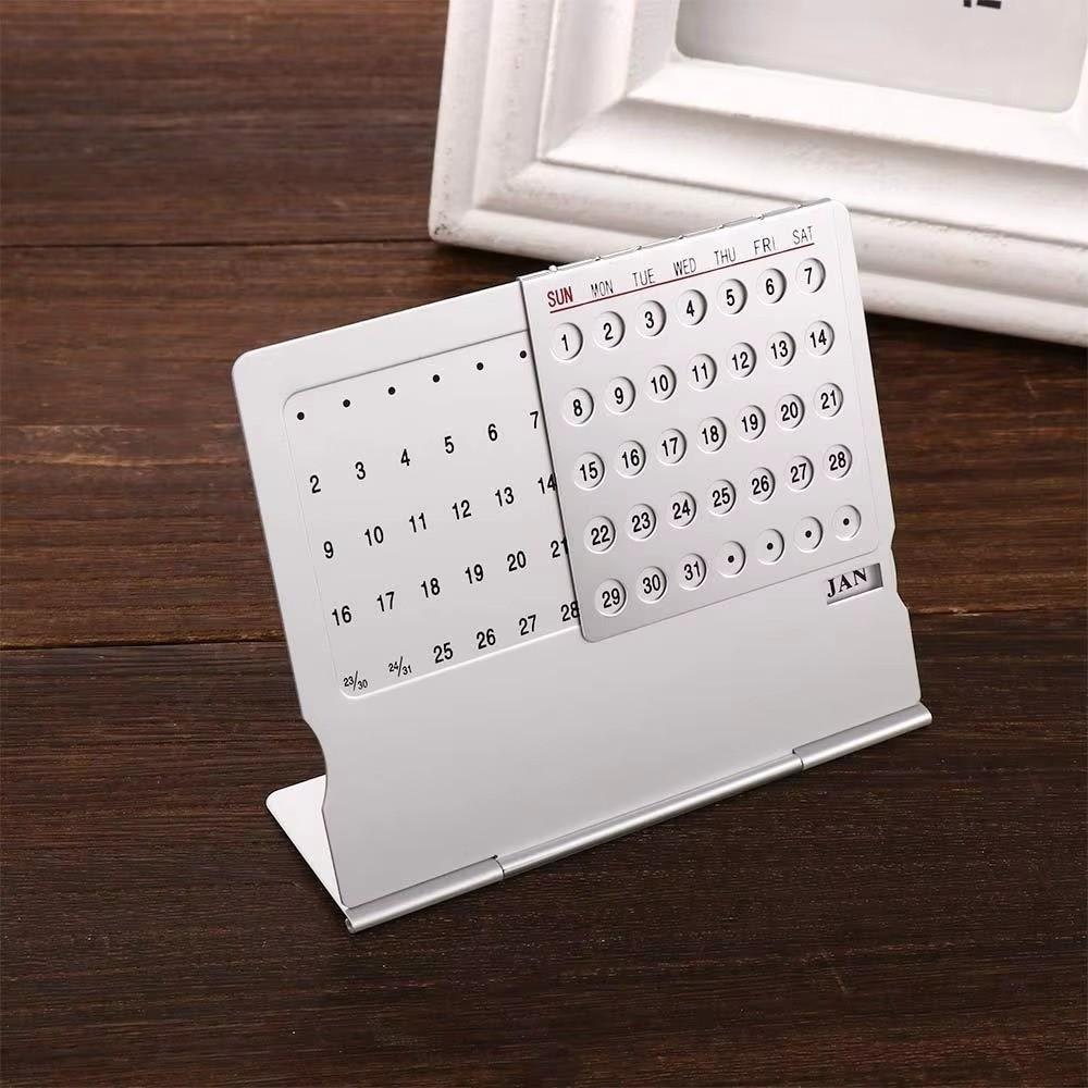 Manual Setting Perpetual Calendar Mini Standing Monthly Desktop Calendar  Desktop Display
