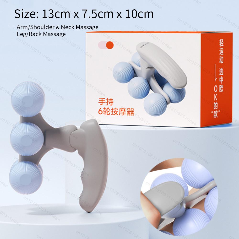 Handheld Roller Massager Quiet Foot Massage Muscle Rolling Ball Leg Massage Spine Relaxation Cervical Spine Muscles Massager