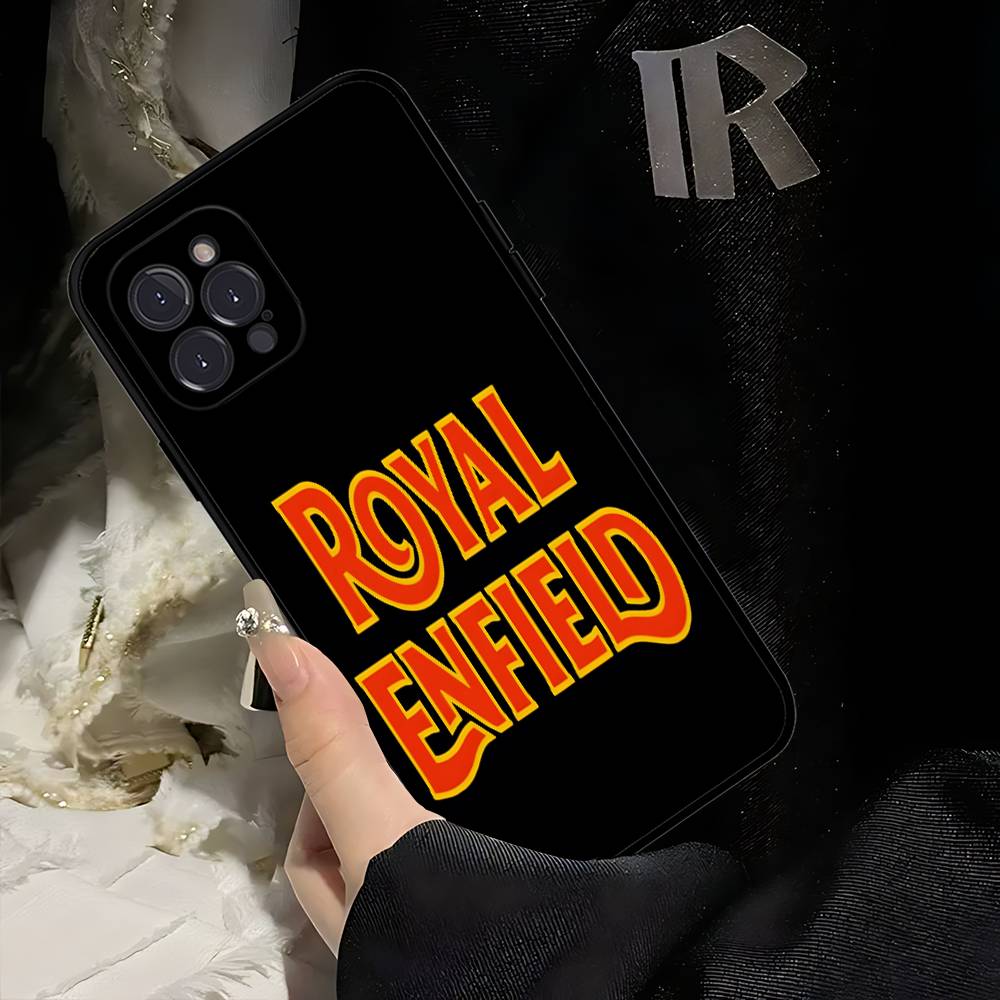 Coque de téléphone Logo R-ROYALS E-ENFIELDS Pour IPhone 17 16 15 14 13 12 Mini 11 Pro Plus Housse Souple en Silicone