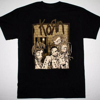 VTG Korn Band T-shirt Black Cotton Unisex All Sizes S-5Xl JY454.webp Unisex T-Shirt