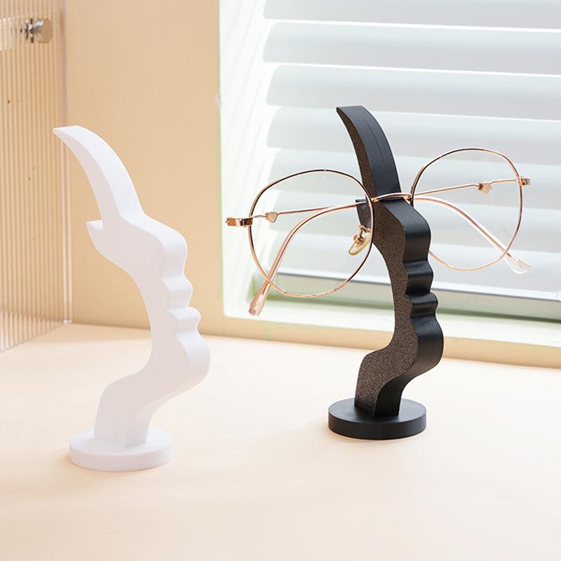 WTEMPO Abstract Face Design Eyeglass Holder Fashion Glasses Storage Rack 3D Printed Artistic Decor for Home Office Glasses Organizer for Men Women