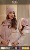 Woolen Hat with an Interesting Slit at the Back in Pink Kamea-Iris